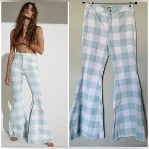 We The Free Light Blue and White Pants